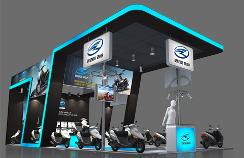 本州車業(yè) 廣州展會展位設(shè)計(jì)(圖1)